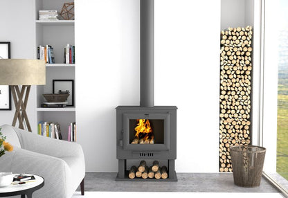 Poêle à bois double combustion avec bûcher intégré 11 kW – CH-0